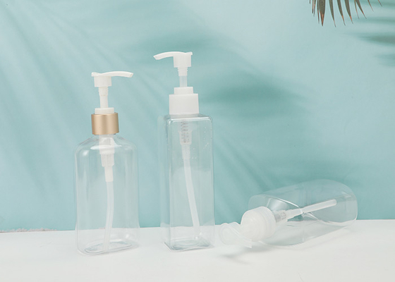 Kilitleme Sızdırmazlık Korumalı 300ml Doldurulabilir Kare Plastik Pompa Şişeleri