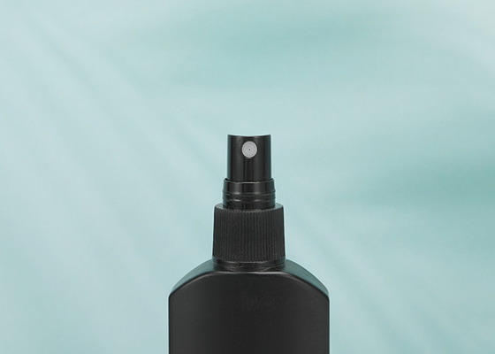 Parfüm el dezenfektanı için Pet Kare Düz Sprey İnce Mist Şişeleri 120ml Siyah