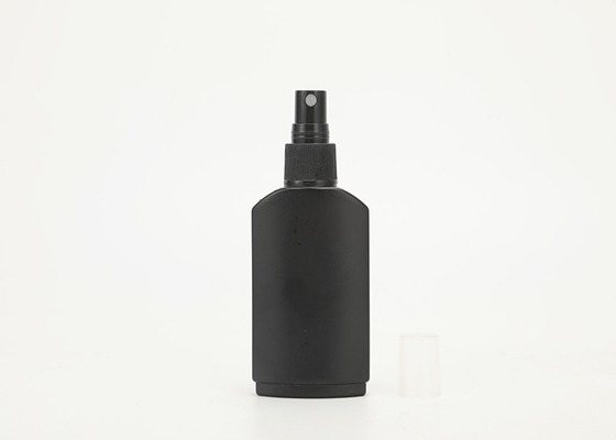 Parfüm el dezenfektanı için Pet Kare Düz Sprey İnce Mist Şişeleri 120ml Siyah