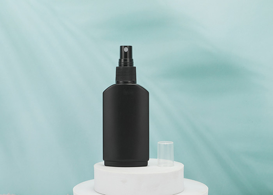 Parfüm el dezenfektanı için Pet Kare Düz Sprey İnce Mist Şişeleri 120ml Siyah