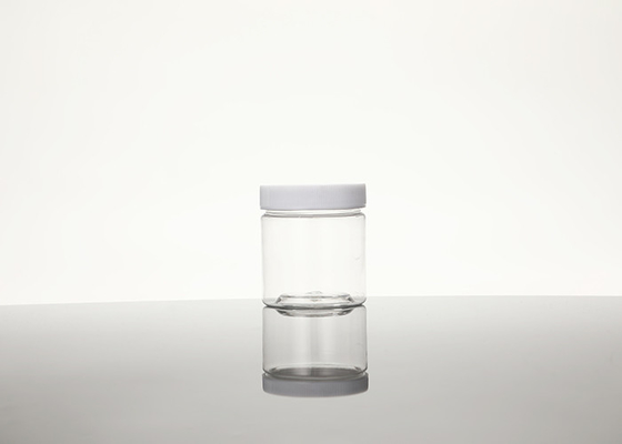 100ml Şeffaf Boş Doldurulabilir Kapaklı ve Etiketlerli Yuvarlak Plastik Kavanoz BPA İçermez