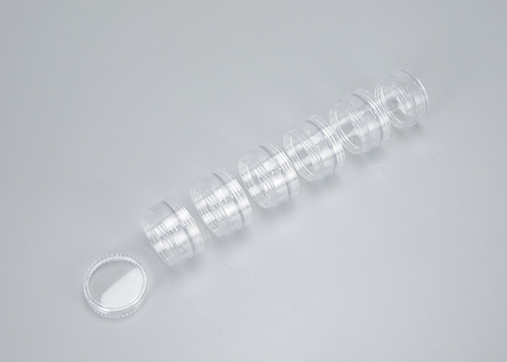 Beyaz 5ml 10ml 15ml 30ml 50ml Tekrarlanabilir Doldurma Deri Bakım Kapı Yuvarlak Plastik Kozmetik Kavanoz