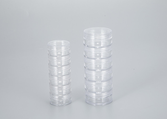 Beyaz 5ml 10ml 15ml 30ml 50ml Tekrarlanabilir Doldurma Deri Bakım Kapı Yuvarlak Plastik Kozmetik Kavanoz