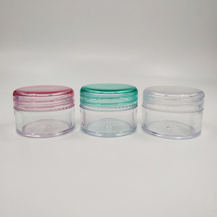 Küçük seyahat konteynerleri Plastik PS kremler Kapaklı kavanozlar yeniden doldurulabilir sızıntı geçirmez kozmetik makyaj kavanozları