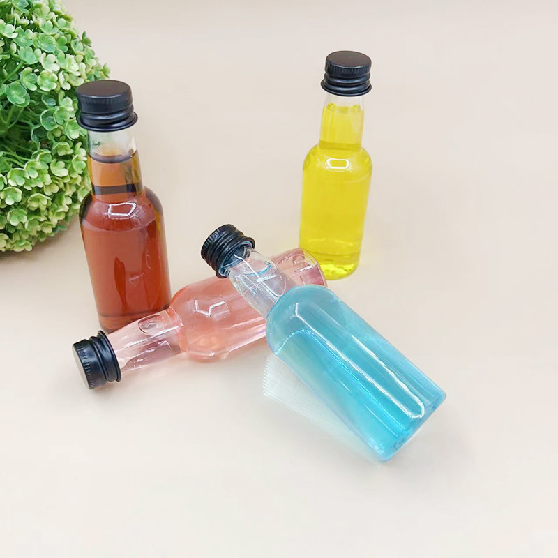50ml PET Plastik Şişe Meyve suyu Doğal Meyve suyu Şişeler üzerinde Logo Meyve suyu şişeleri için özel etiketler stokta