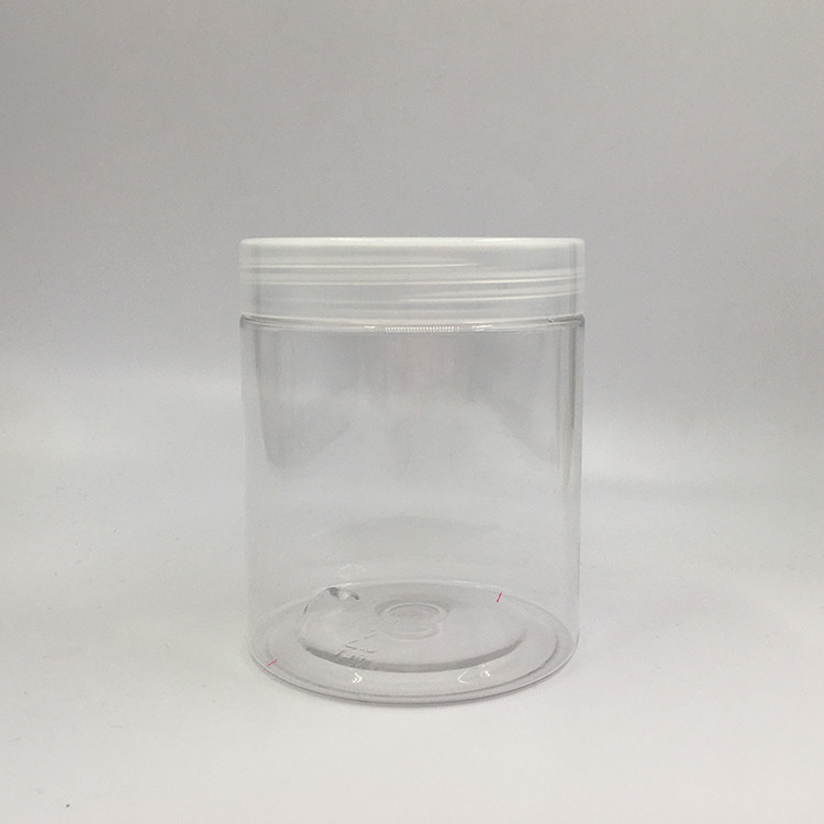100ml 8oz 500ml 1000ml açık plastik hayvan depolama kapaklı gıda kalitesi kozmetik krem kavanozu
