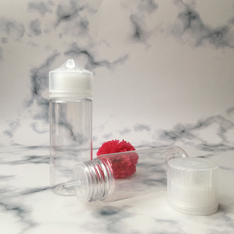 E Sıvı Yuvarlak PET Şişesi Çeşit Paketi Çocuklara karşı Koruyucu Boynuz Şeffaf 10ml - 100ml Boyut