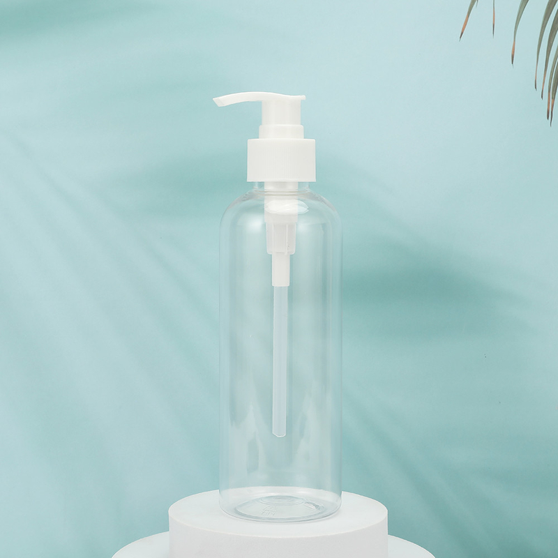 Yuvarlak PMMA Plastik Losyon Şişeleri Özelleştirilebilir Şekil PET Yakası UV Elektroplat Kapak 250ml-500ml