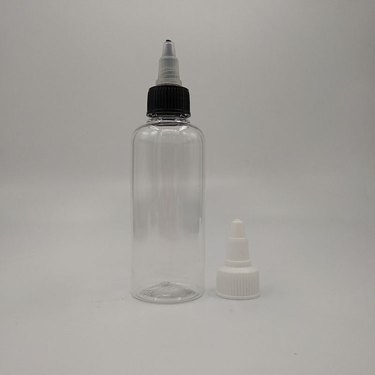Kalıcı depolama için güvenli mühürlü özel renkli plastik vislu üst şişeler