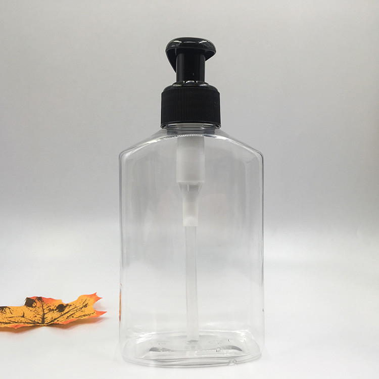 Bir kez kullanılabilir plastik pembe PET pompa şişesi losyon, yüz köpüğü ve şampuan dağıtım için