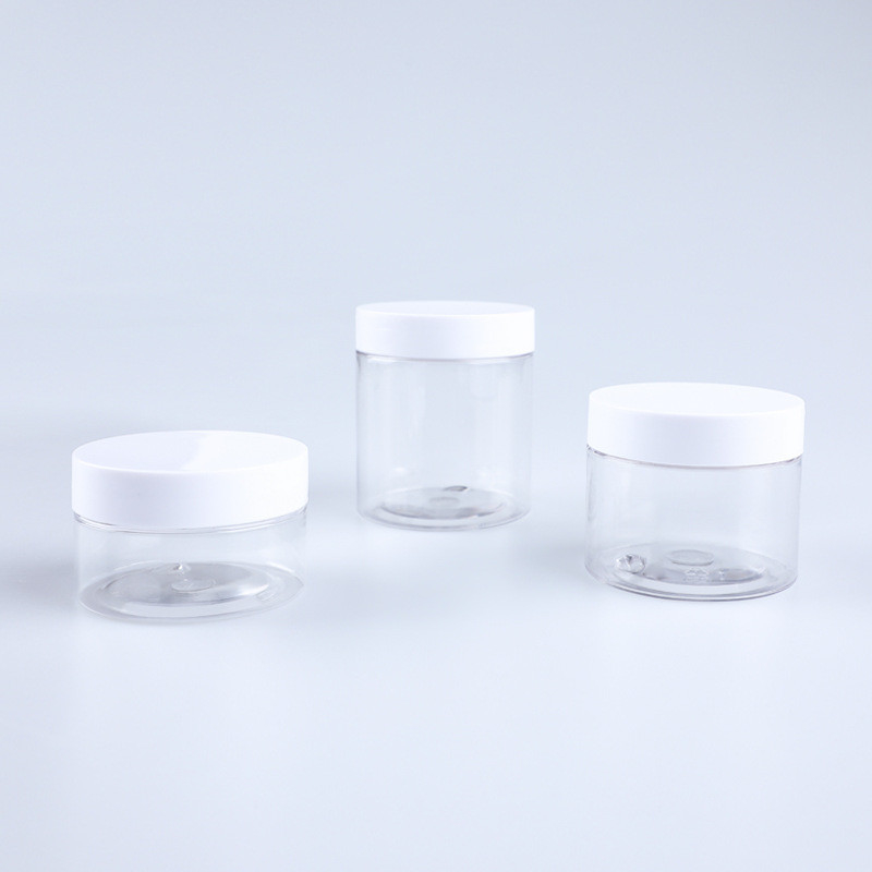 Toptan satış 8oz 100ML 200ML 250ML 500ML Özel Boş Geniş Ağız Lüks Plastik PE Kozmetik Vücut Tereyağı Kavanozları