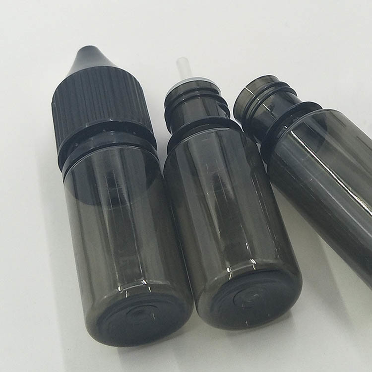 Renkli Özel Baskı 10 - 100ml Çocuklara Karşı Güvenli vida Kapak Şeffaf Yuvarlak E sıvı şişeleri