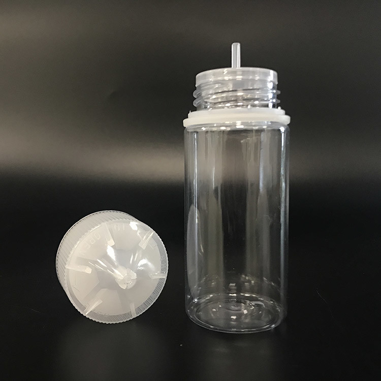 100ml vida kapağı çocuk geçirmez PET E sıvı şişesi E sıvı ambalajı için ekran baskı ile
