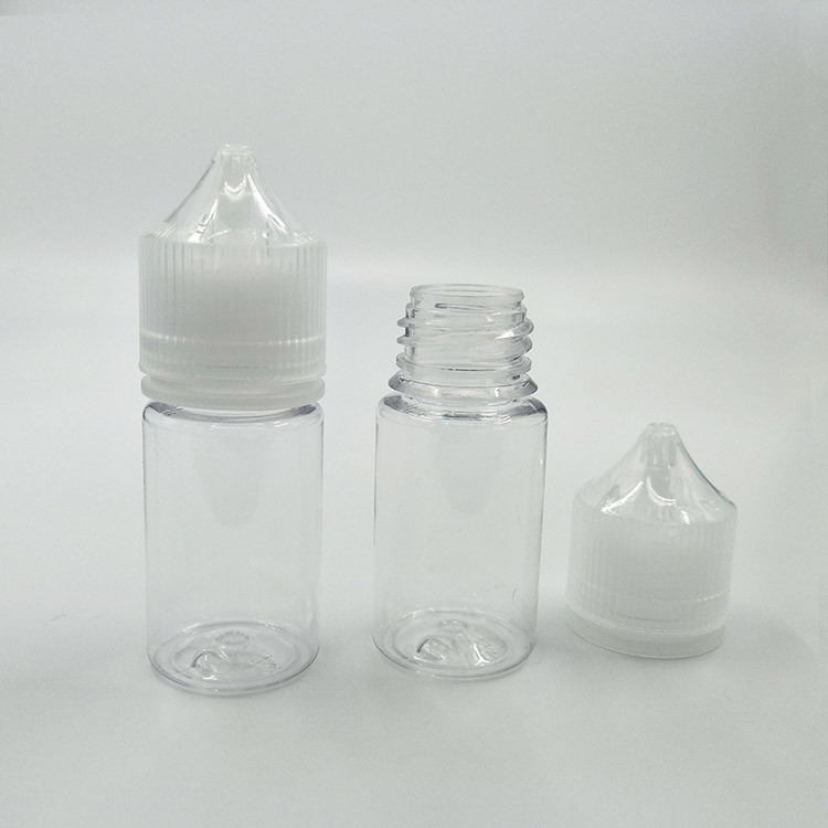 Özel 10-100ml PET E sıvı şişe çocuk geçirmez kapağı olan yuvarlak kabuğu şişeleri