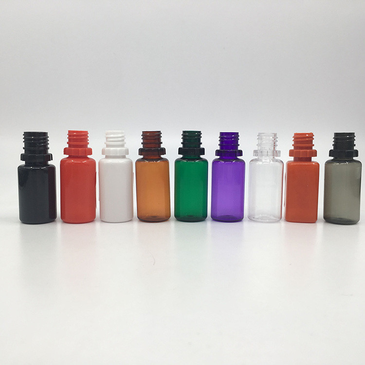 Depolama ve baskı için çocuk geçirmez kapağı olan 10-100ml PET E sıvı konteyneri