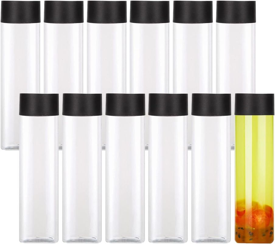 Yüksek Kapasiteli Sütlü Çay Şişeleri Şeffaf Vidalı Kapaklı 120ml 250ml 350ml 500ml 1000ml