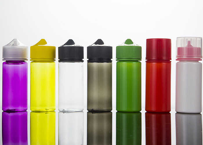 100ML 120ML E Sıvı Şişe Unicorn Plastik Şişeler, Çocukların Açamayacağı Kapaklı