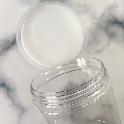 Kapaklı plastik depolama kavanozları geniş ağızlı kozmetik plastik kavanozlar